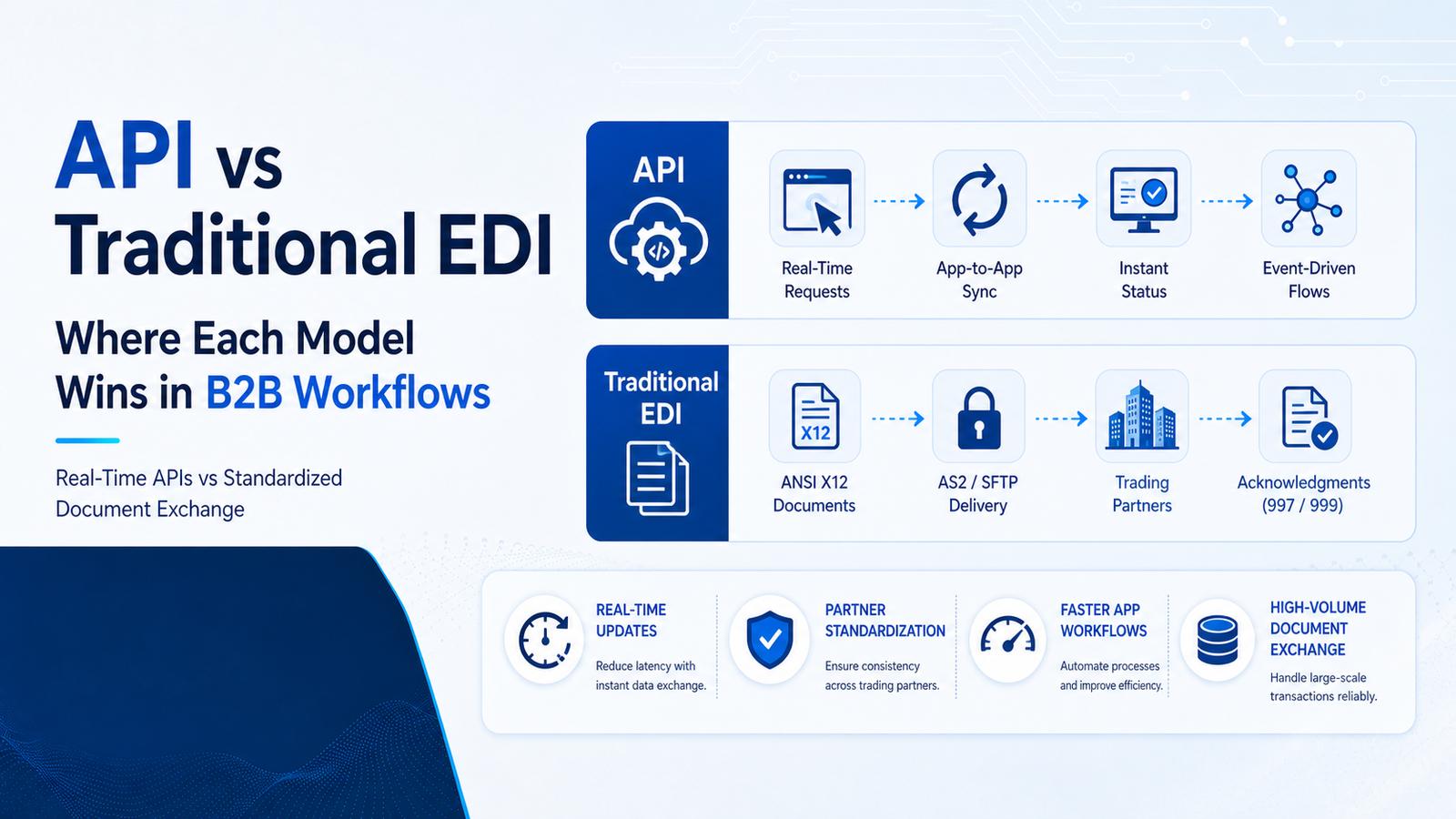 API vs Traditional EDI: Where Each Model Wins in B2B Workflows