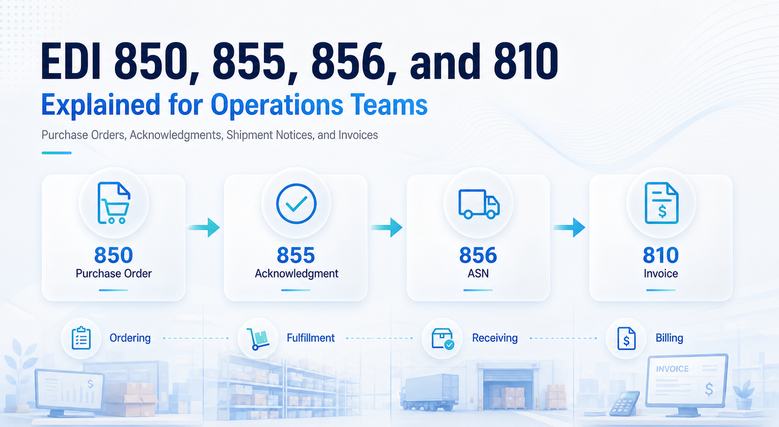 EDI 850, 855, 856, and 810 Explained for Operations Teams
